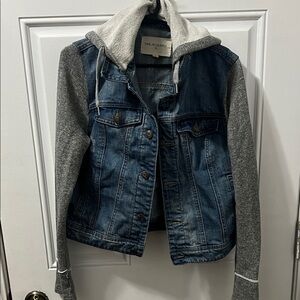 Thread & Supply Blue Denim Jacket with Gray Sleeves